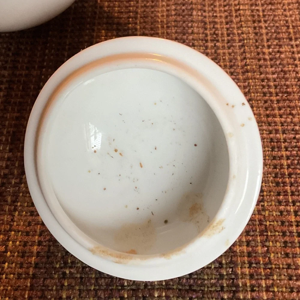 Elegant White Ceramic Sugar Bowl